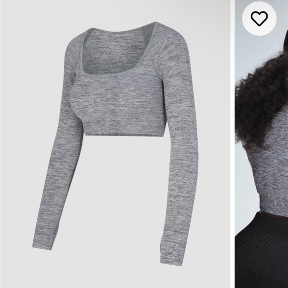 Savage X Fenty Heather Gray Crop Top - Picture 4 of 4